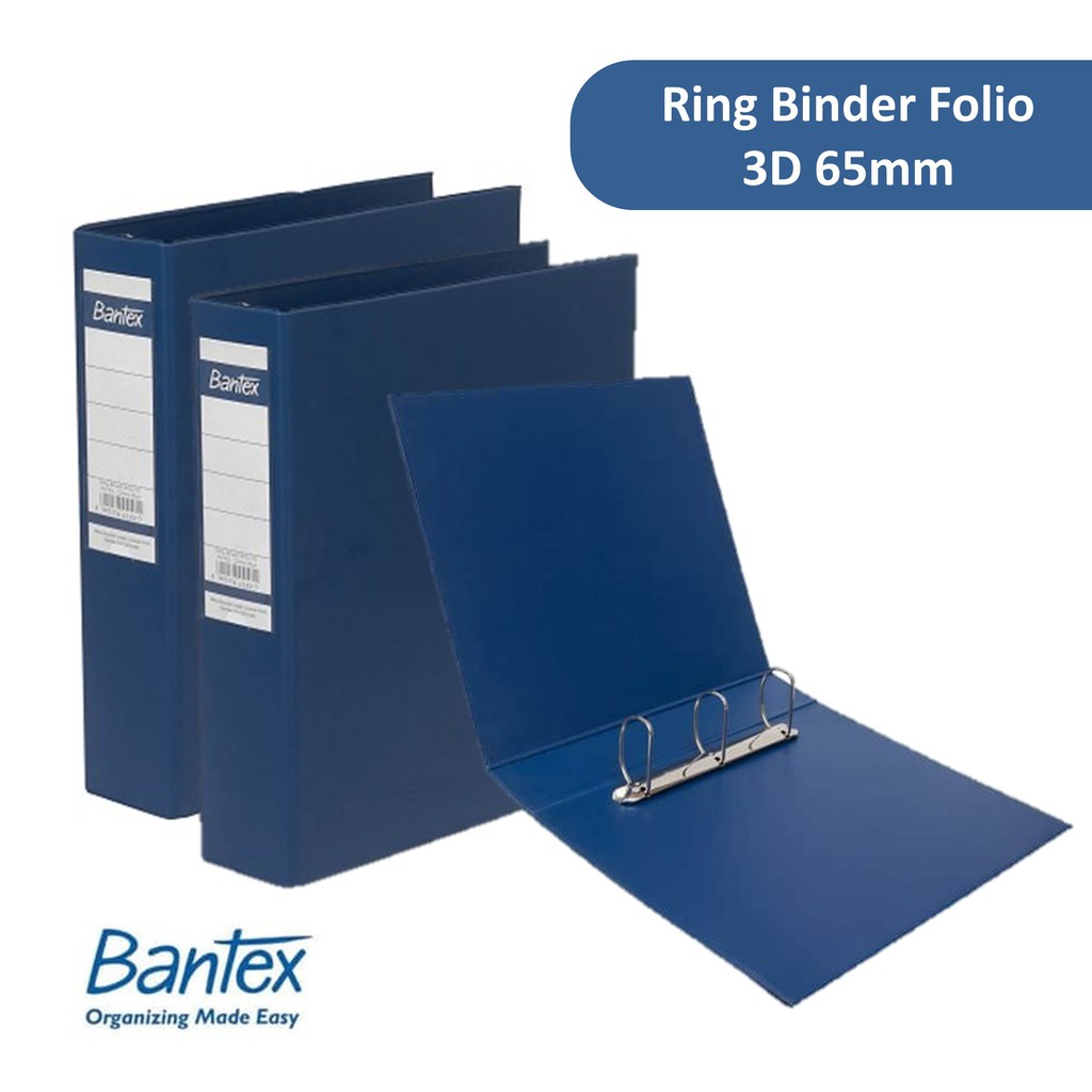 Jual Ring Binder Bantex Folio 3D/2D Biru / Insert Ring Binder Bnatex