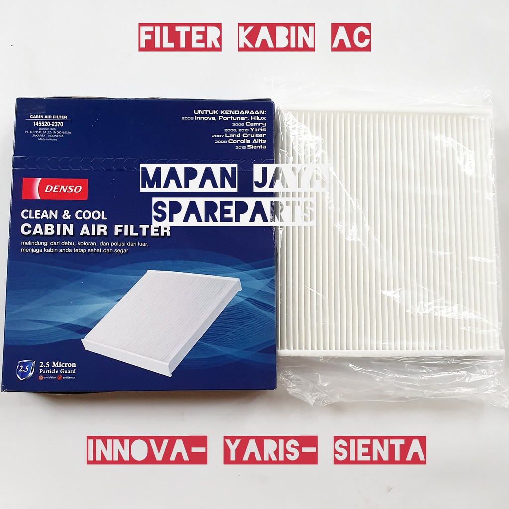 Jual DENSO FILTER AC CABIN INNOVA INOVA / FORTUNER / YARIS / VIOS / ALL ...