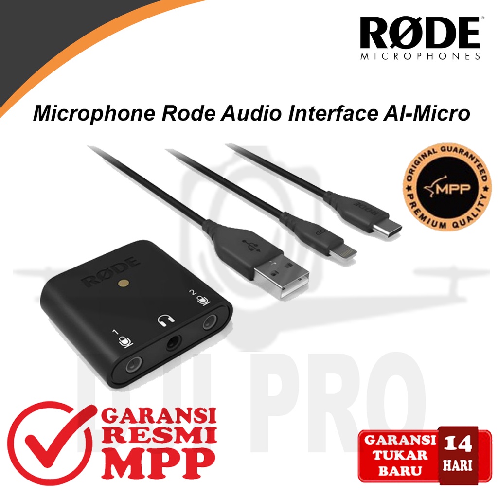 Jual Rode AIMicro Compact Dual Channel Audio Interface AI Micro