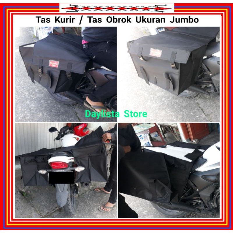 Jual Tas Motor Bronjong Kurir Obrok Pos Bawa Barang Samping Besar Jumbo Anti Air Bahan Tebal