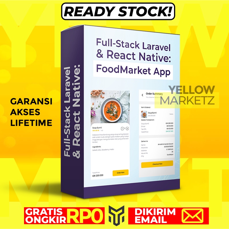 Jual COMPLETE REACT NATIVE LARAVEL + Studi Kasus Foodmart | Shopee ...