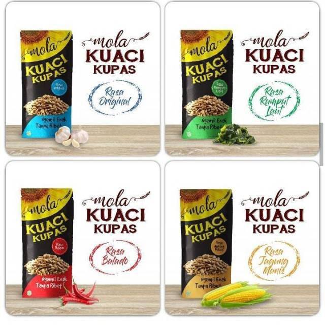 Jual Ready KUACI KUPAS cemilan Tanpa Ribet Dengan varian Rasa Original ...