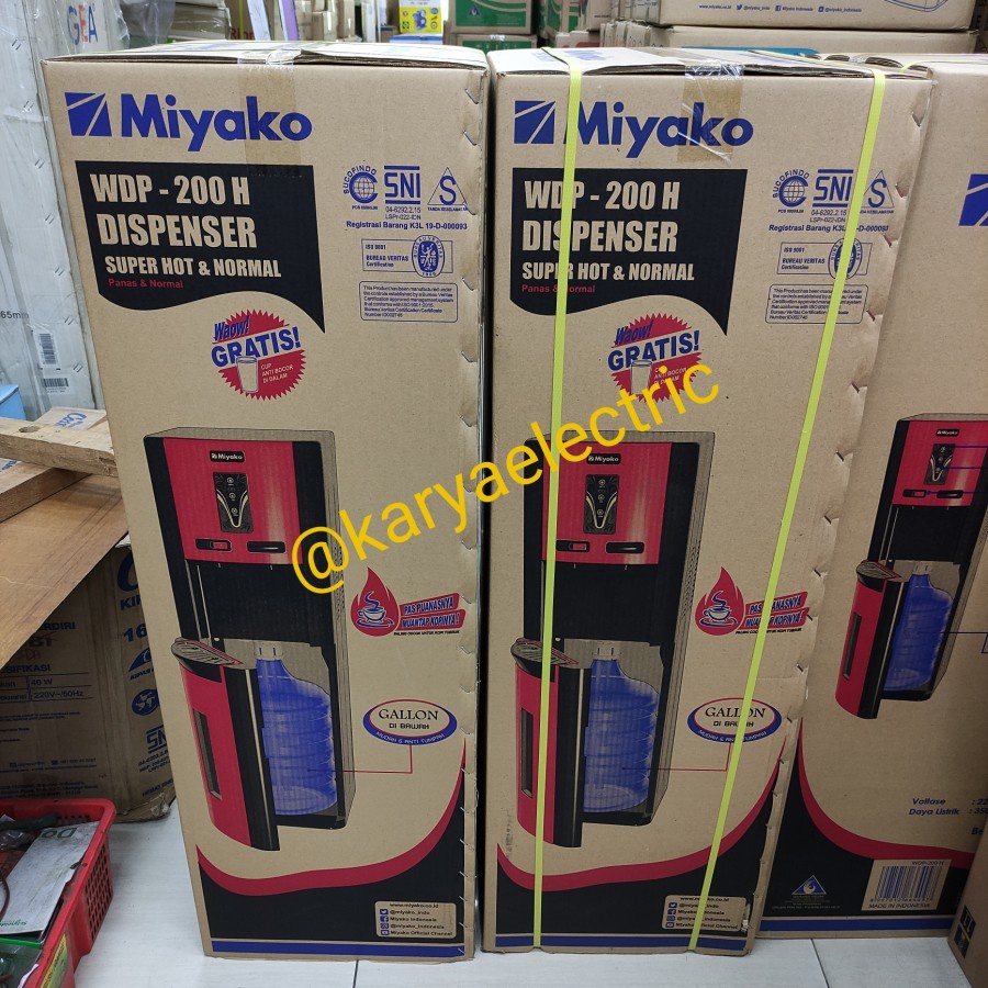 Jual Dispenser Miyako Galon Bawah Wdp 200h Wdp 200 H Hot And Normal Shopee Indonesia 0397