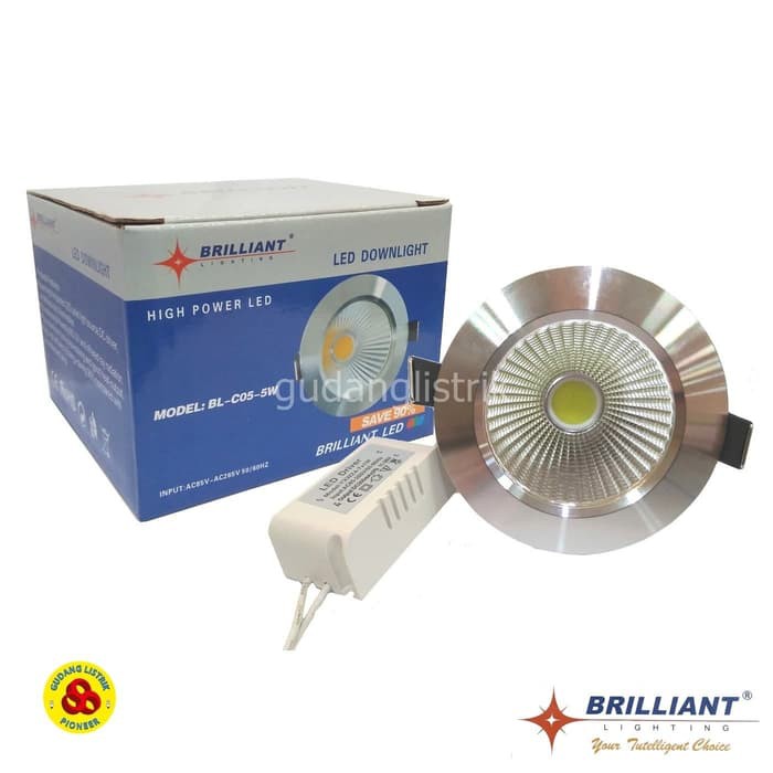 Jual Lampu Downlight LED COB 5W Putih 220V AC Ceiling Lamp 5 Watt ...