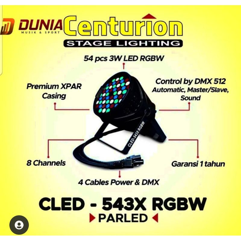 Jual Stage Lighting Centurion CLED 543X RGBW Shopee Indonesia