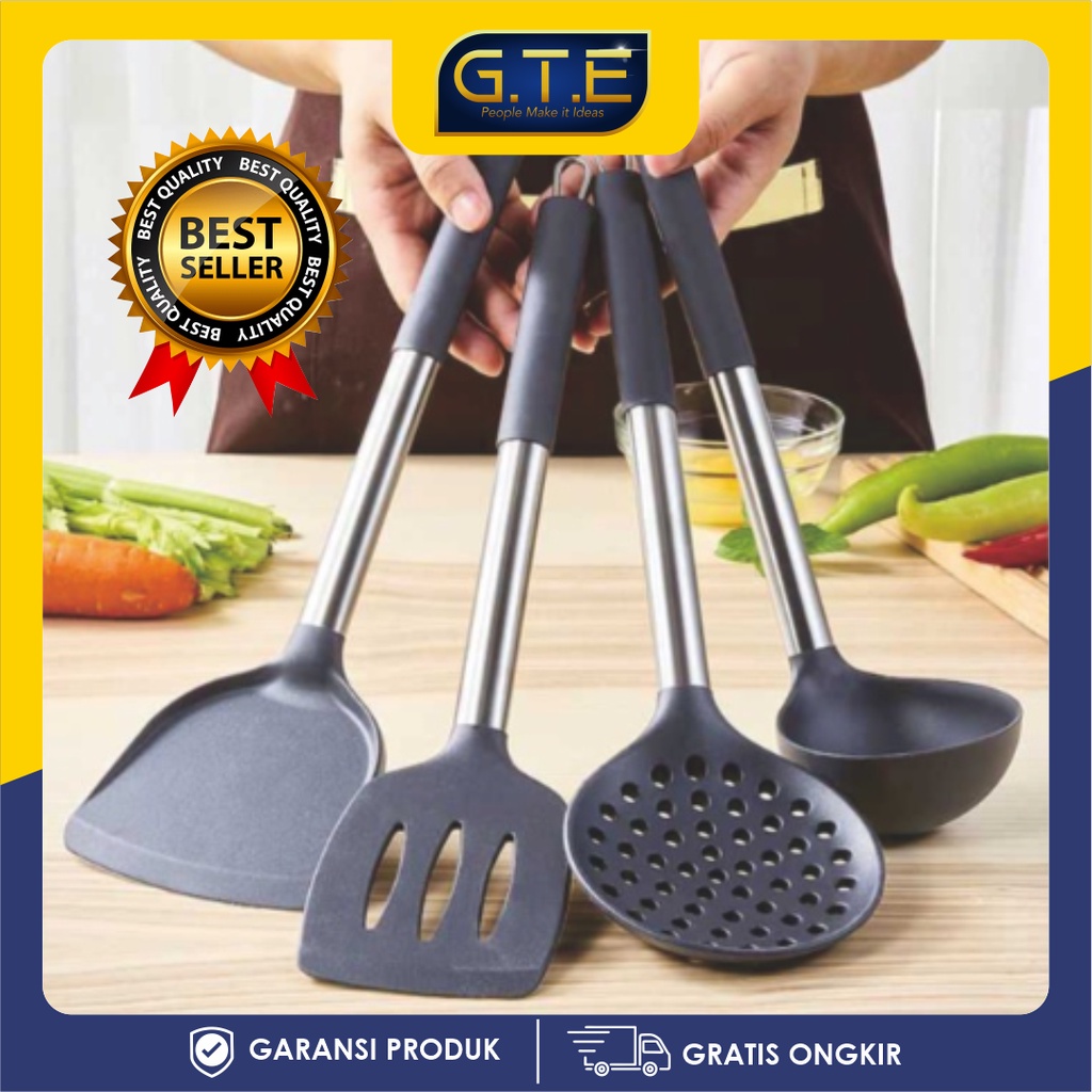 Jual GTE Kitchen Ware Spatula berbahan silikon food grade yang aman digunakan untuk memasak