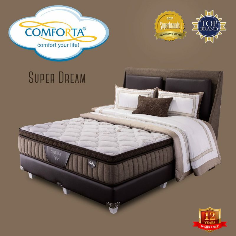 SET Kasur Comforta Super Dream Spring Bed 100/120/160/180/200 springbed  120x200 160x200 180x200