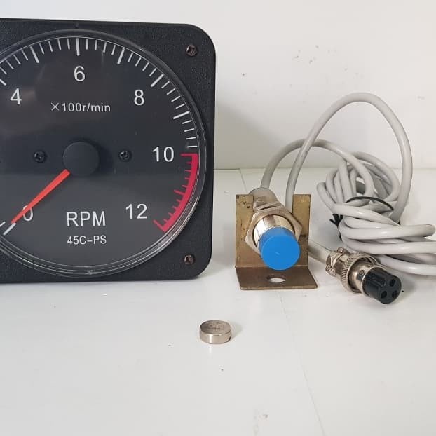 Jual Mechanical analog pointer tachometer for ship and boat 1200 rpm ...