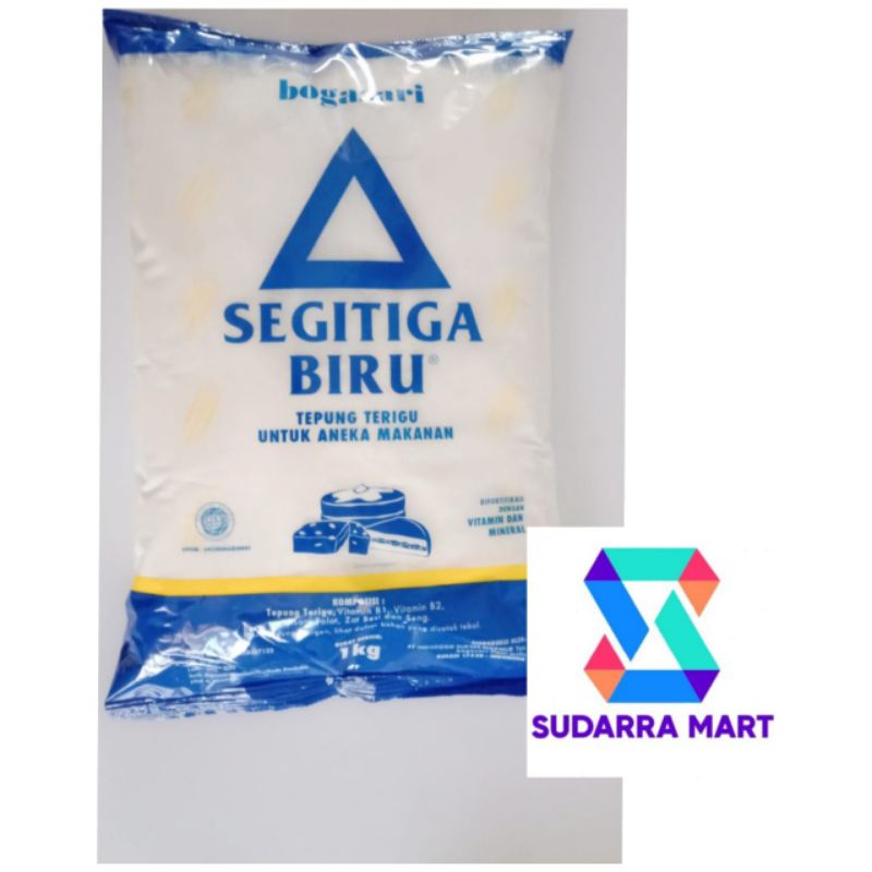 Jual Tepung terigu segitiga biru kemasan 1kg | Shopee Indonesia