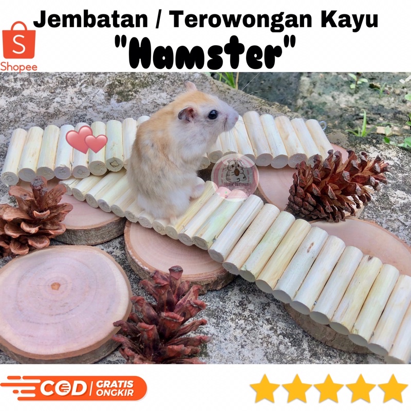 Jual Jembatan Kayu Atau Terowongan Hamster || Aksesoris Kandang Hamster ...