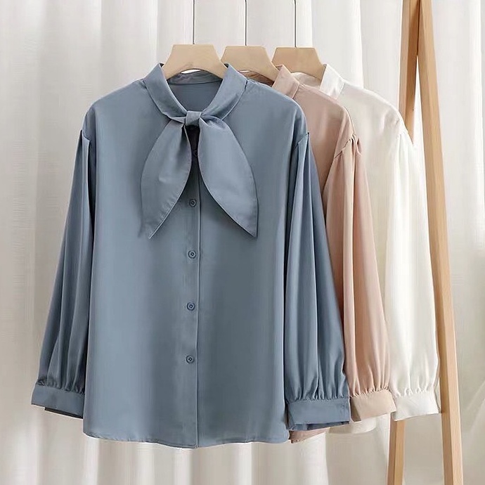 Jual MTF BAJU TOP ATASAN KEMEJA BLOUSE REMAJA WANITA KEKINIAN KOREAN