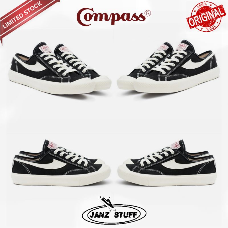 Jual [Bisa COD] Sepatu Compass Gazelle Low Black White Original 100% ...