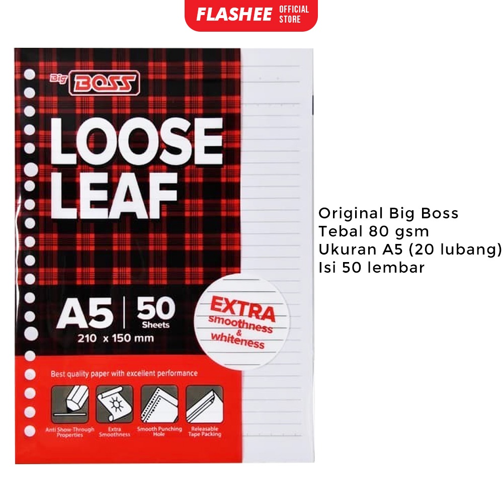 Jual Flashee Kertas Binder A5 Loose Leaf Kertas File Note Isi Binder A5 ...
