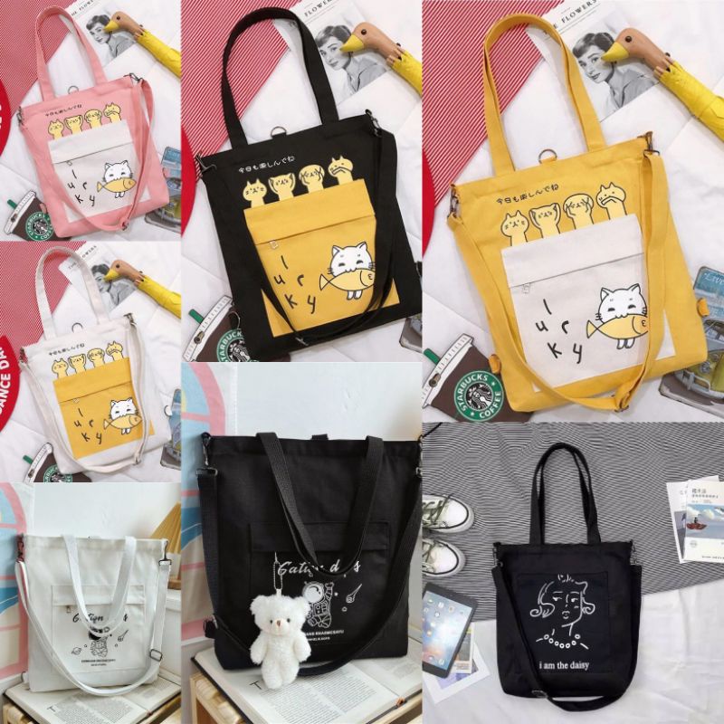 DPS 3in1 Tas Bahu Tote Bag Wanita Resleting