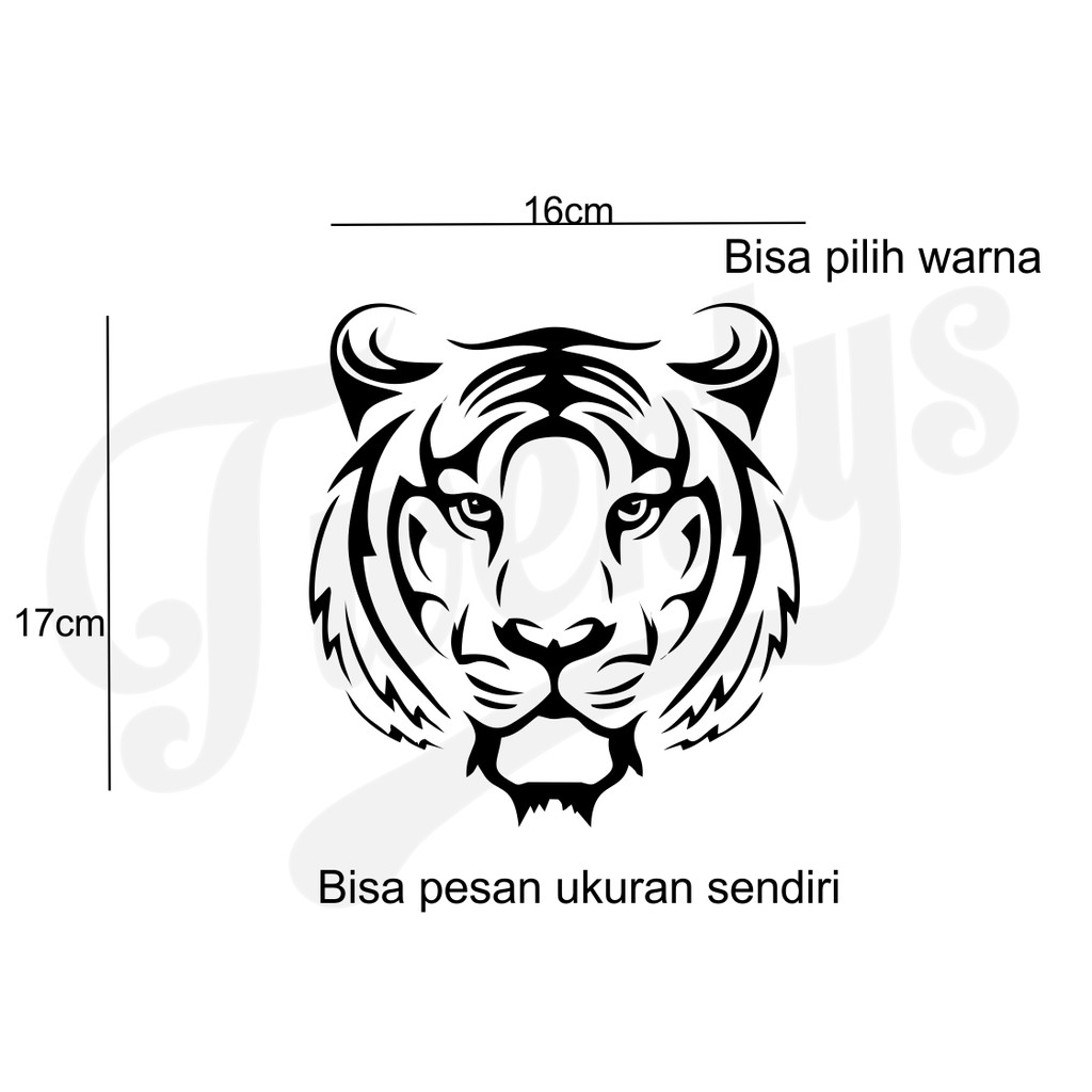 Jual STIKER KEPALA SINGA STICKER CUTTING BISA DITEMPEL DIMANAPUN