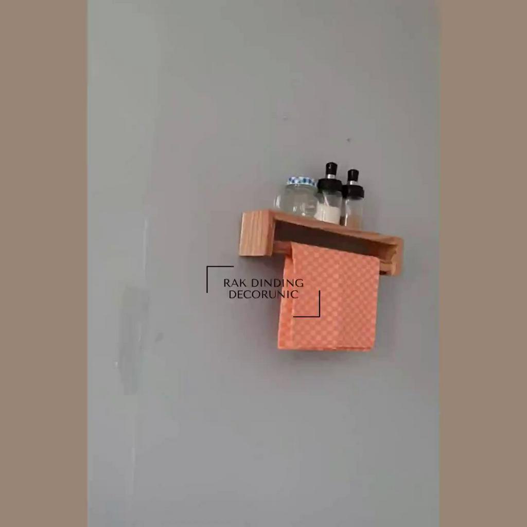 Jual Rak Dinding Bumbu Dapur Serbaguna Minimalis Ambalan Dinding Kayu ...