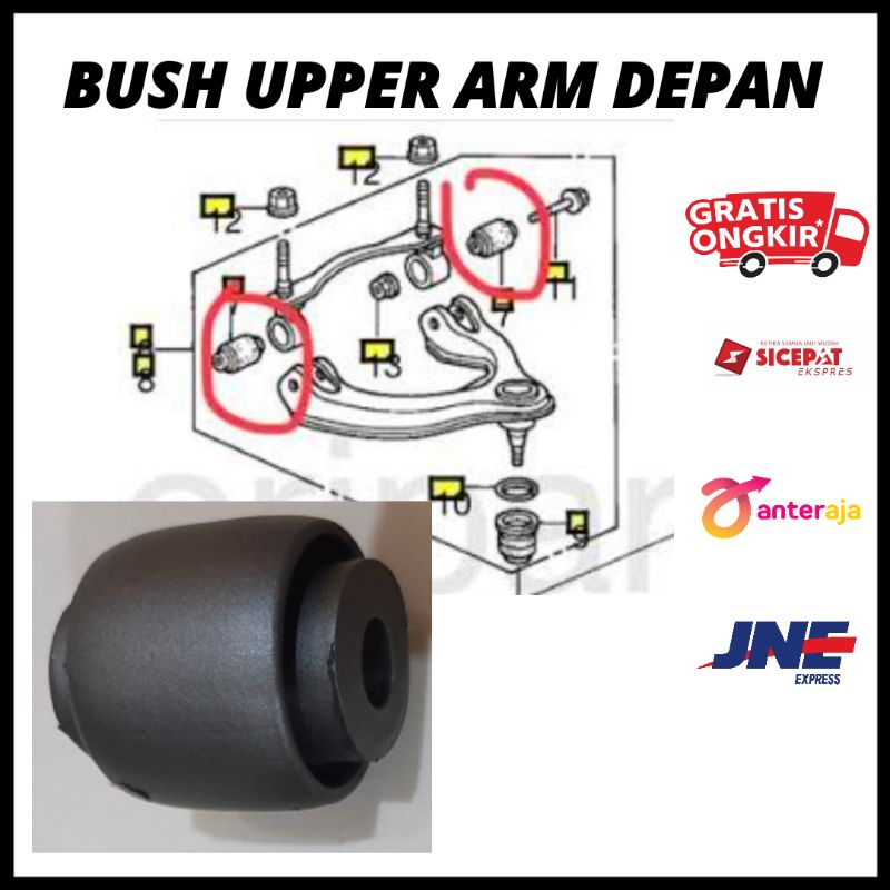 Jual Bush Bushing Upper Arm Sayap Depan Atas Civic Genio Civic Estilo Accord Maestro Accord