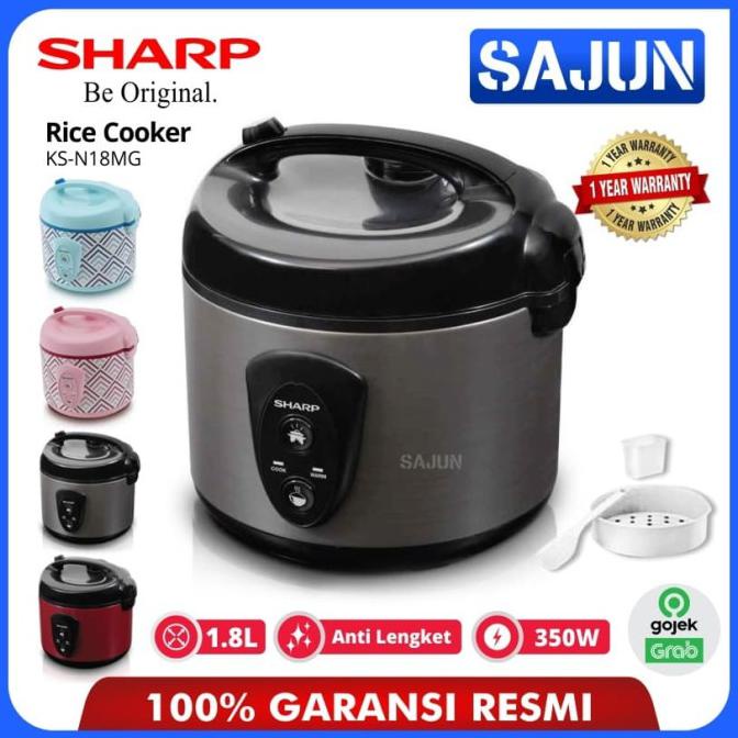 Jual Rice Cooker Sharp KSN18MGRD Penanak Nasi Kapasitas 1.8 LiterSILVER Shopee Indonesia
