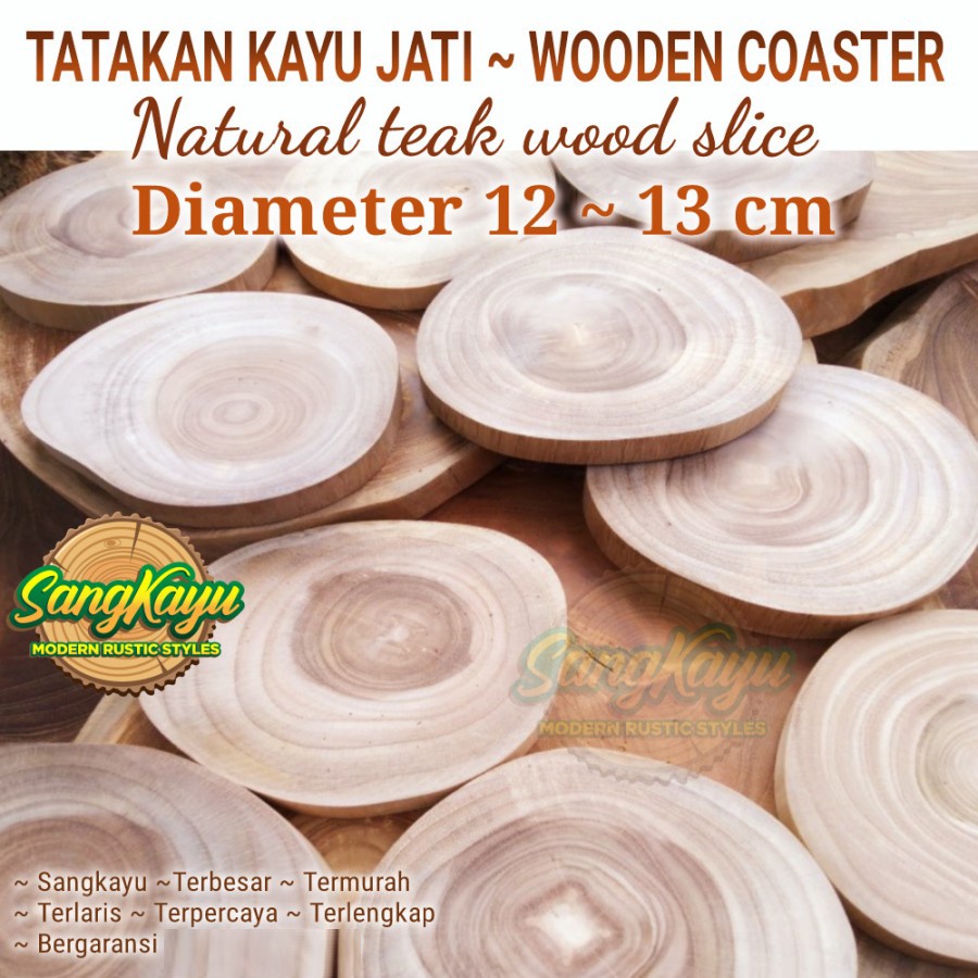 Jual Tatakan Kayu Jati Natural Diameter Cm Tatakan Panci Properti