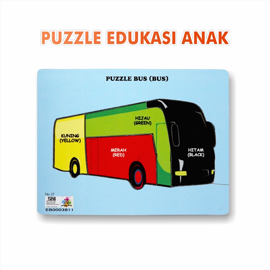 Jual Puzzle Edukasi Anak / Puzzle Anak / Puzzle Kayu : SEPEDA MOTOR BUS ...