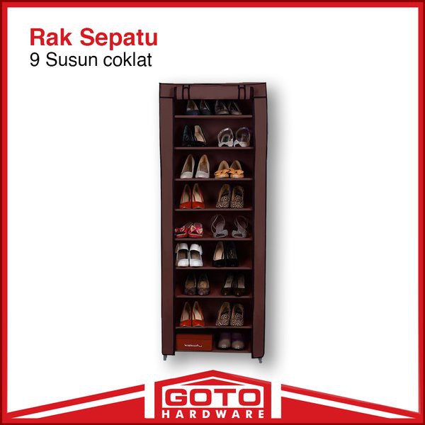 Jual Dijual Rak Sepatu Kain Shoe Rack Lemari Sepatu Portable 9 Susun ...
