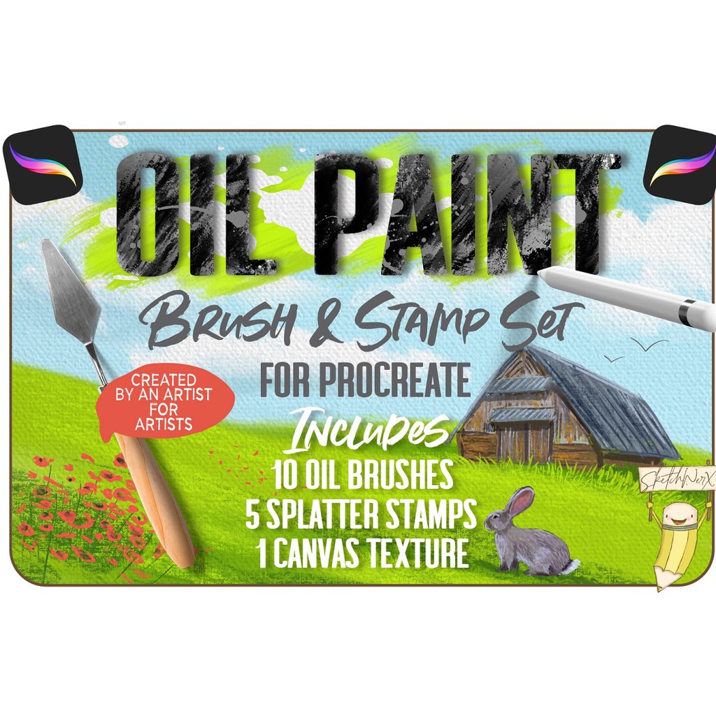 Jual Procreate Brush - Oil Paint Brush & Stamp Set | Shopee Indonesia