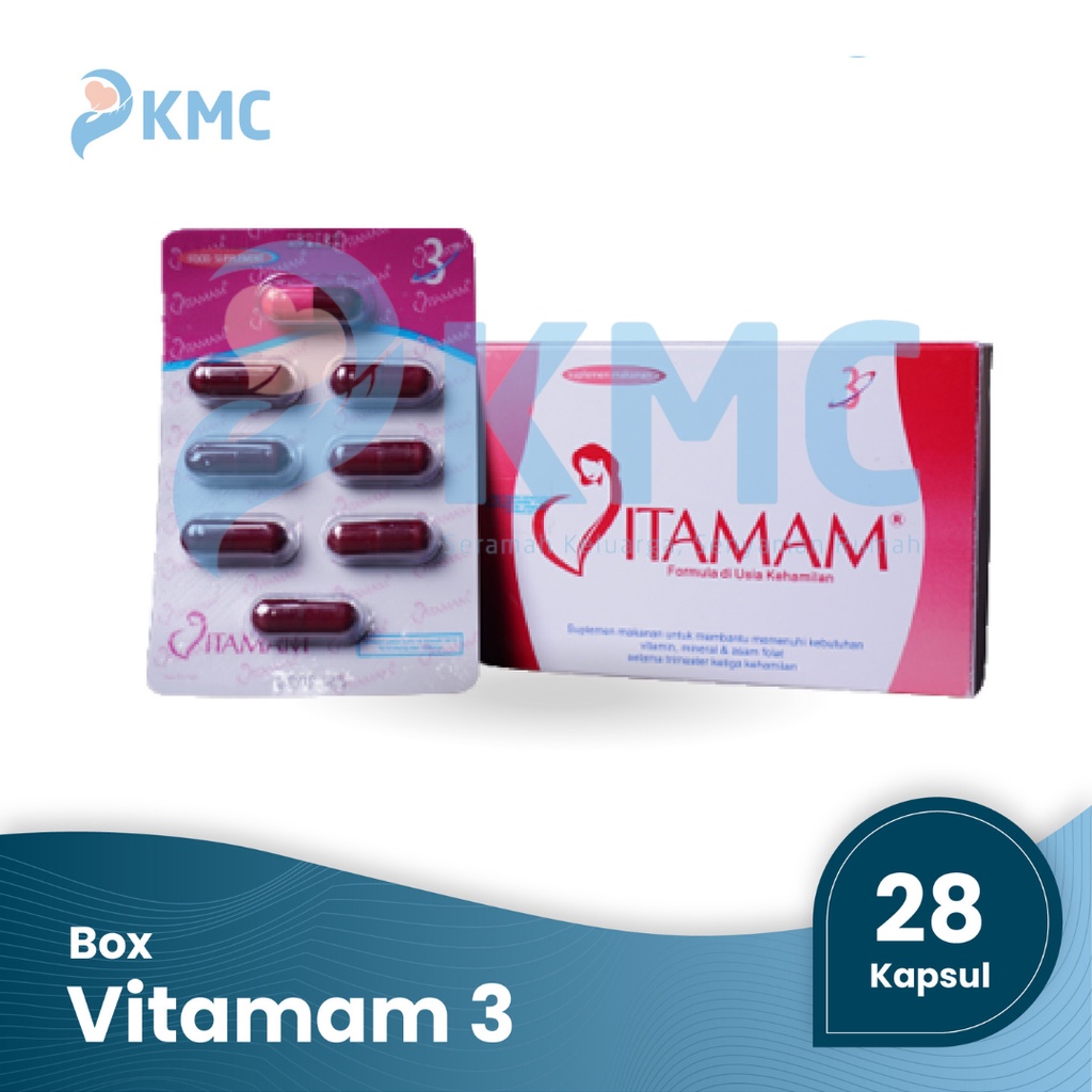 Jual Vitamam 3 Box 28 Kapsul Vitamin Ibu Hamil Trimester 3 Shopee