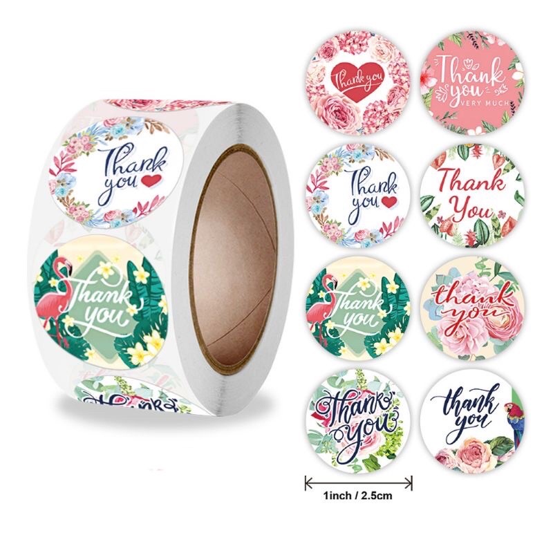 Jual [500pcs] Sticker label motif Bulat Murah /Tempelan kado parcel ...