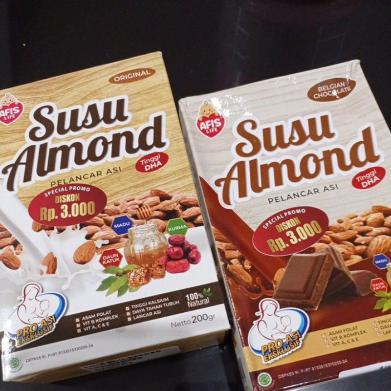 Jual Afis Life Susu Almond Pelancar Asi Booster Original Chocolate