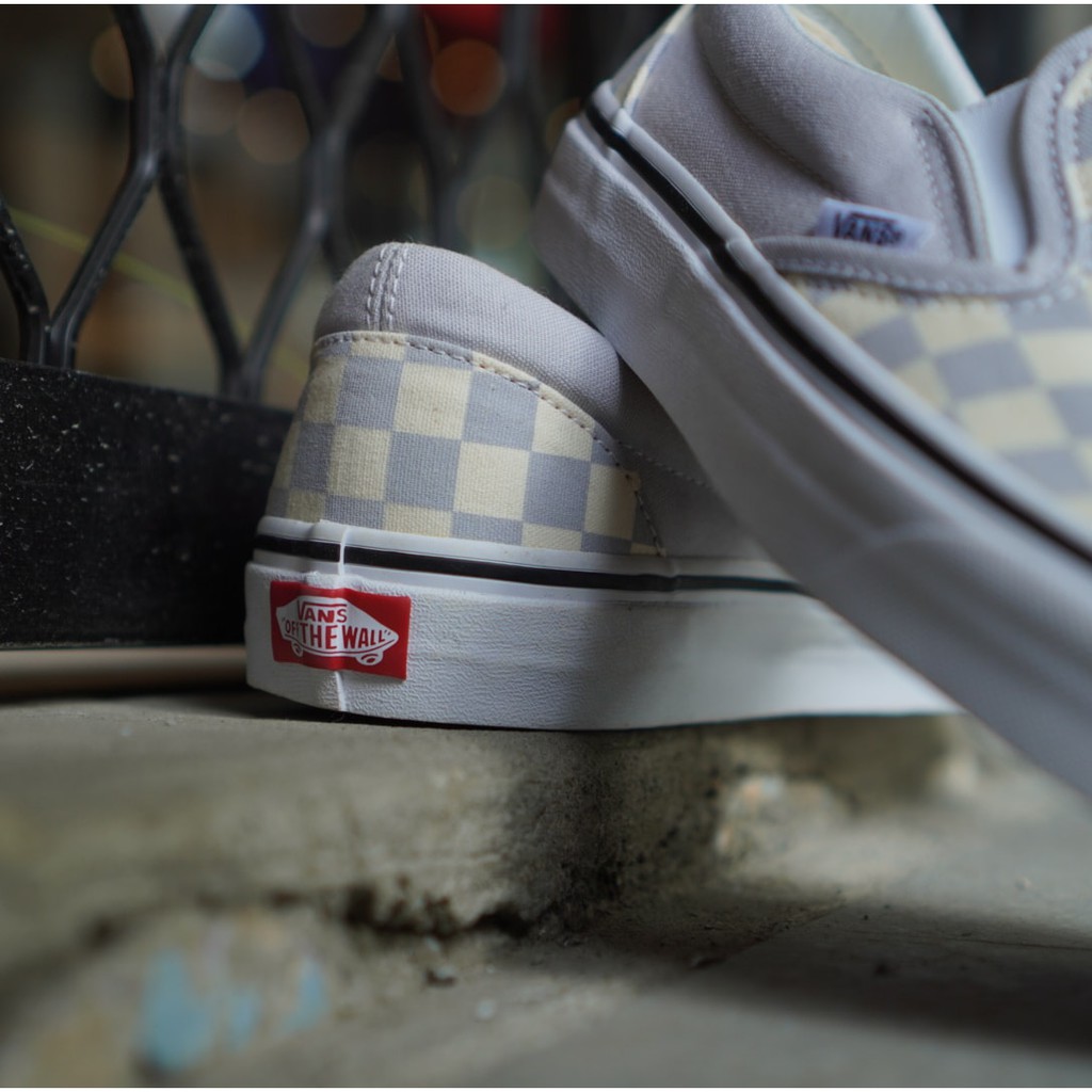 Jual VANS SLIP ON CHECKERBOARD GREY DAWN Shopee Indonesia