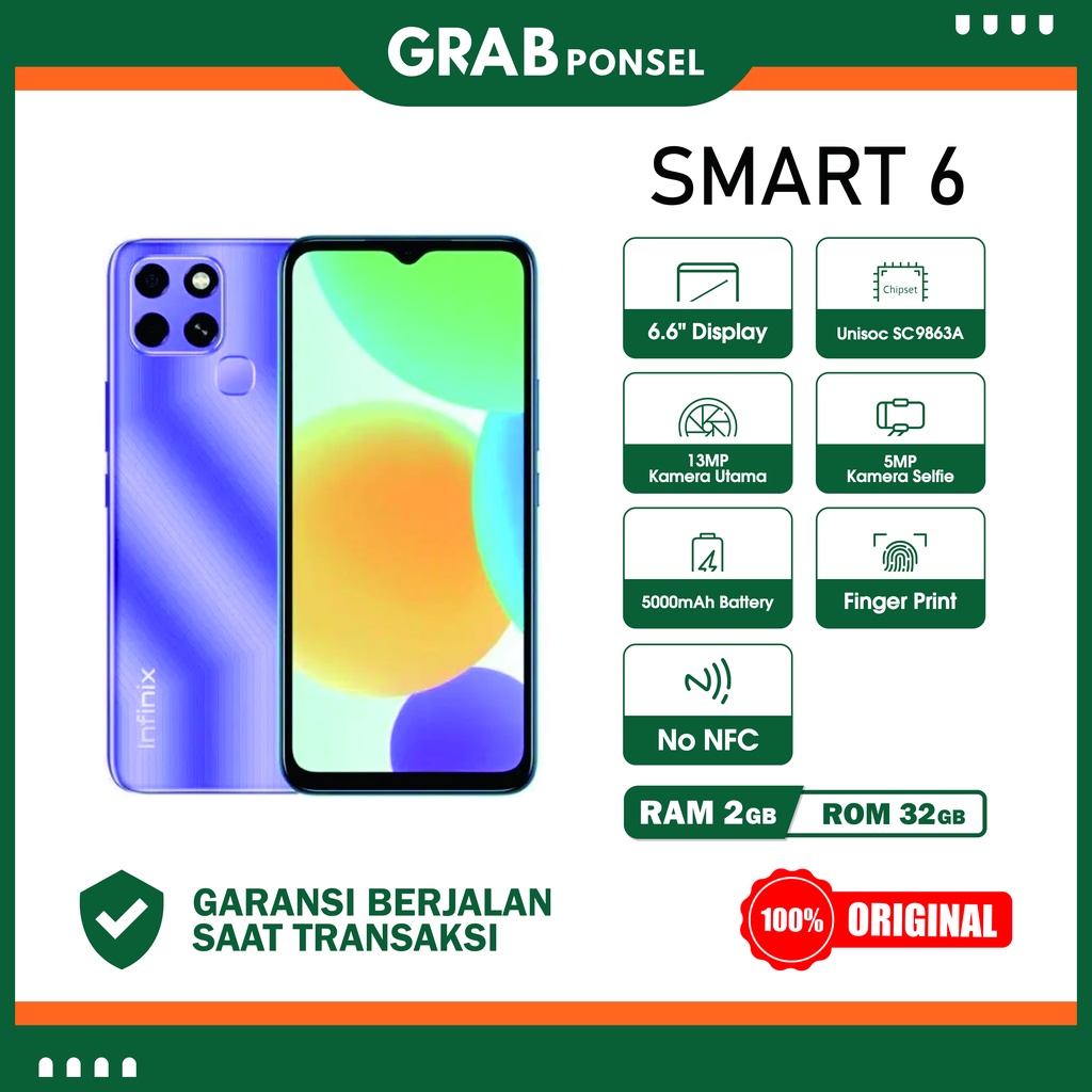 Jual Infinix Smart6 2/32 Smartphone (Baru & Garansi Resmi) | Shopee ...