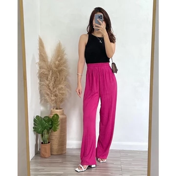 Cassie Pants Celana Highwaist Kulot Rajut Stretch Adem Wanita