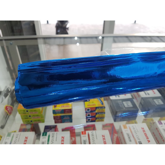 Jual Order Langsung KERTAS METALIK WARNA BIRU / KERTAS MENGKILAP
