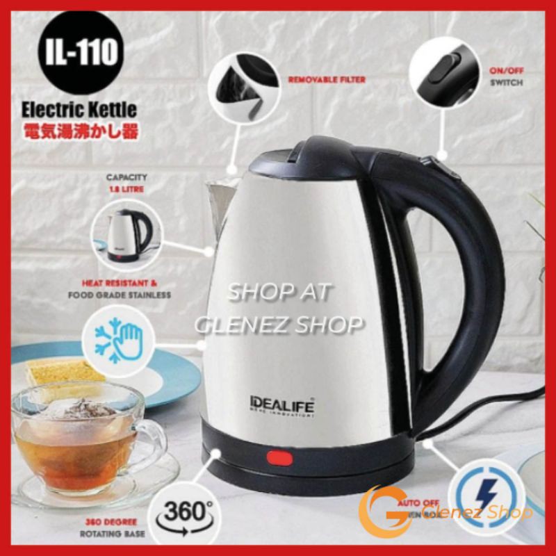 Jual Garansi Resmi Idealife Teko Pemanas Air Ketel Listrik Elektrik 18 Liter Stainless Low Watt 9266