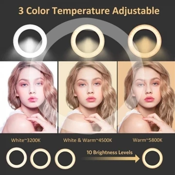 MIXIO 33CM Ring Light Selfie Led 13Inc LED Photo Studio Selfie Camera