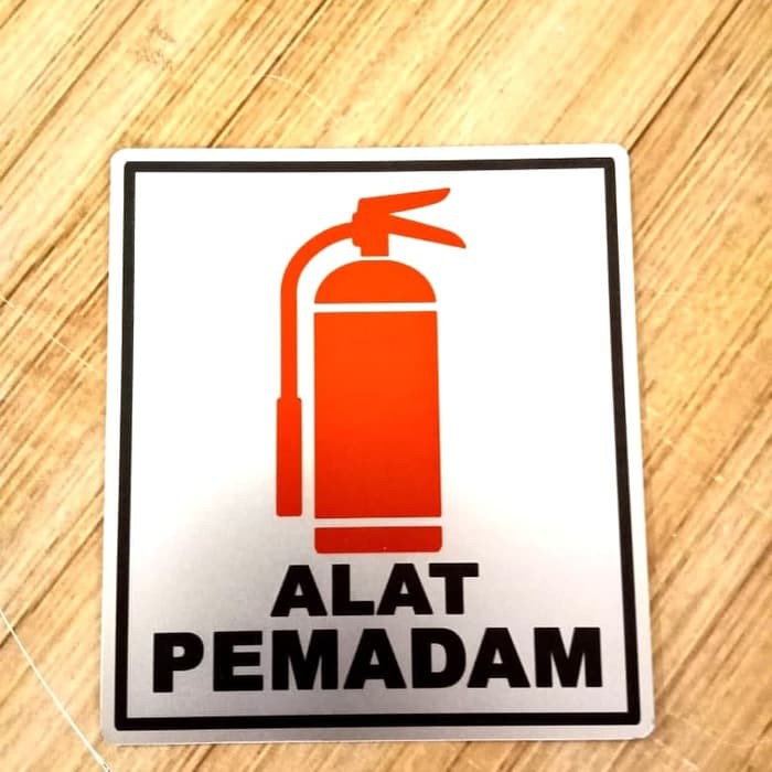 Jual SIGN LABEL K3 RAMBU SAFETY TEMPAT TABUNG PEMADAM 8X9CM | Shopee ...