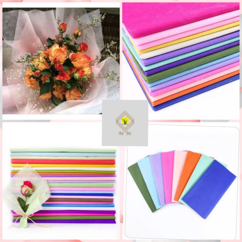 Jual KERTAS BUNGA COTTON PAPER TISSUE TISU FLOWER PAPER FLOWER WRAPPING ...