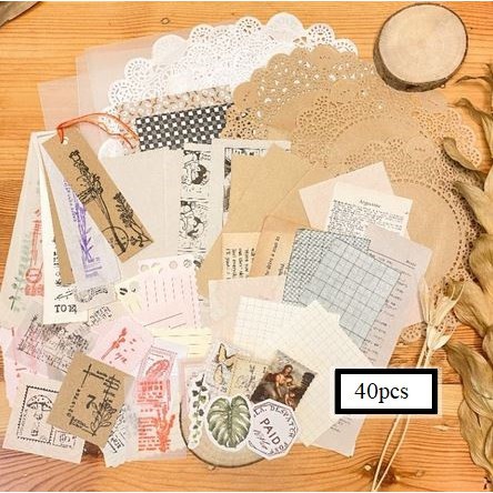 Jual Mini Vintage Journal Kit - Bullet Journal Kit - Planner Kit (40pcs ...