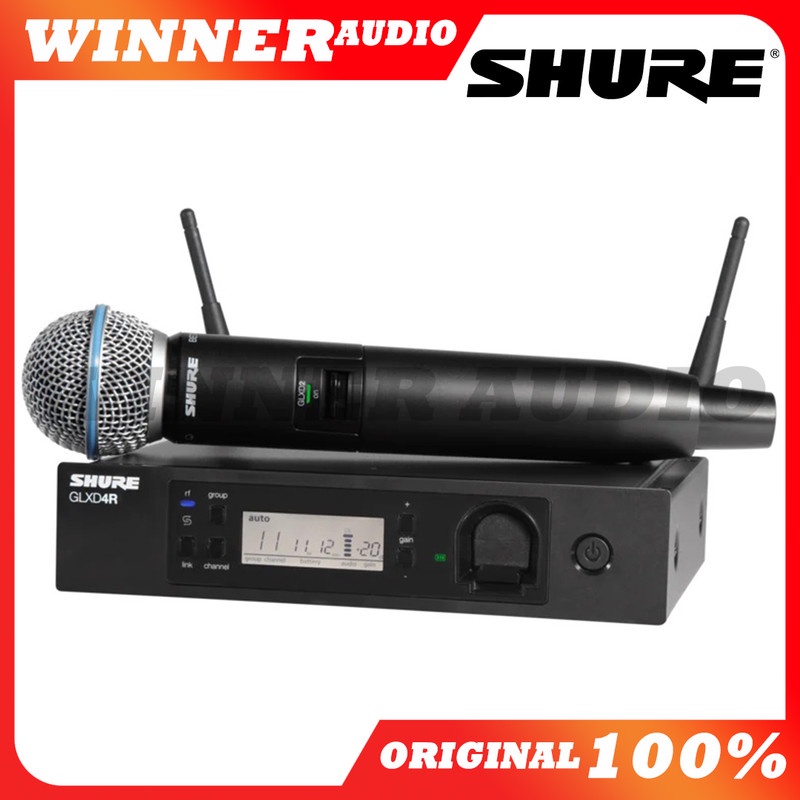 Jual MICROPHONE SHURE GLDX24R/BETA58 MIC WIRELESS VOCAL PREMIUM TERBAIK
