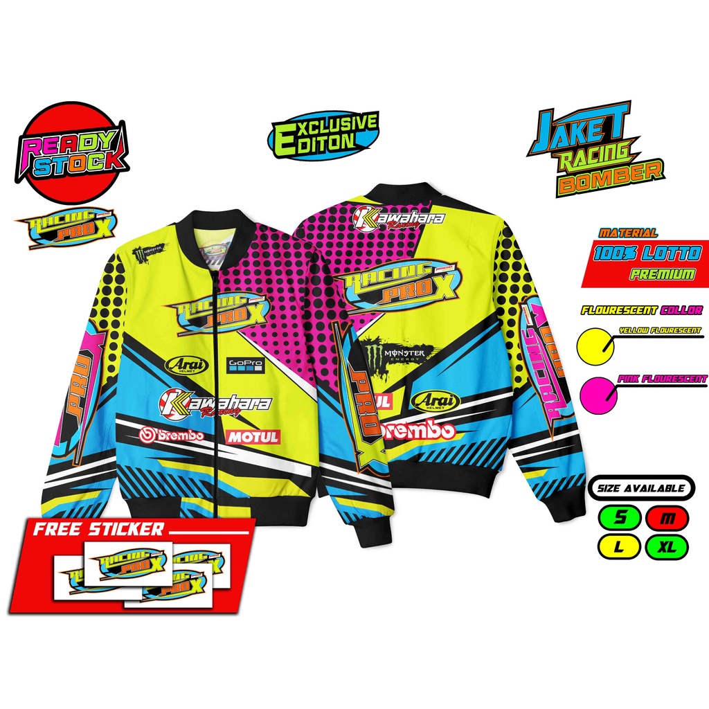 Jual HOODIE JAKET BOMBER RACING PRO X LIMITED EDITION EXCLUSIVE STABILO ...