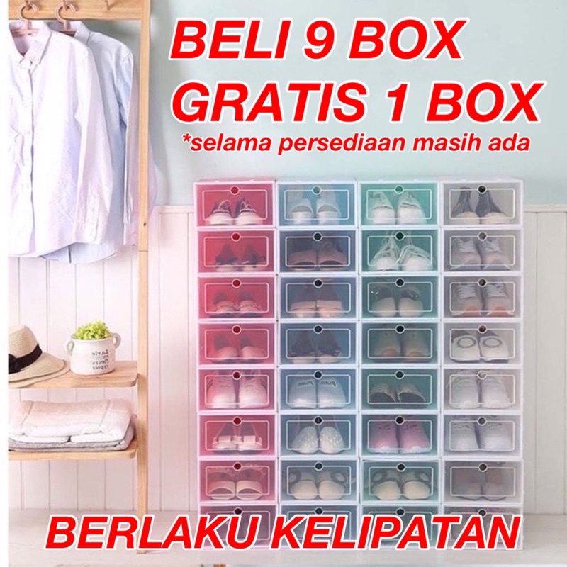 Jual Kotak Sepatu Box Sepatu Rak Kotak Penyimpanan Sepatu Rak Sepatu Lipat Transparan