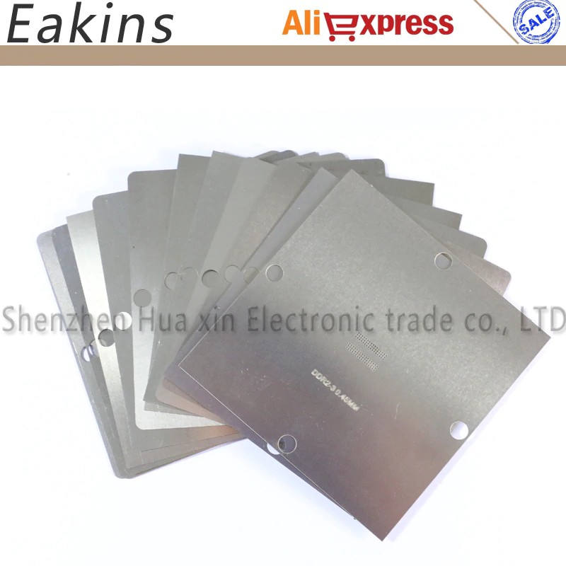 Jual 12/pcs 90 90mm BGA Memory stencil BGA Reballing Stencil DDR DDR2