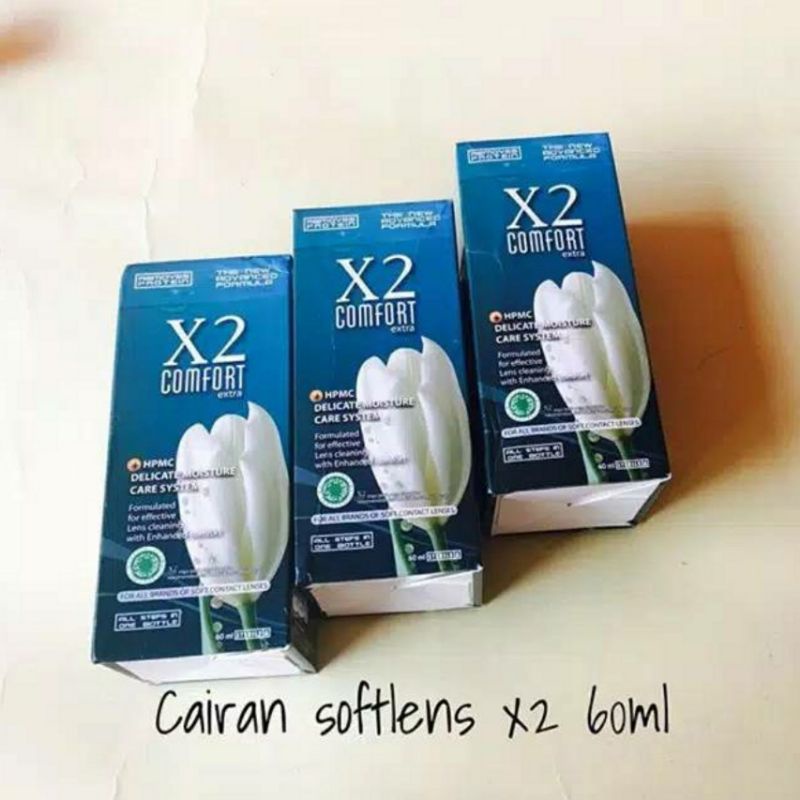 Jual Air Softlens / Cairan Pembersih Softlens X2 COMFORT 60 ML | Shopee ...