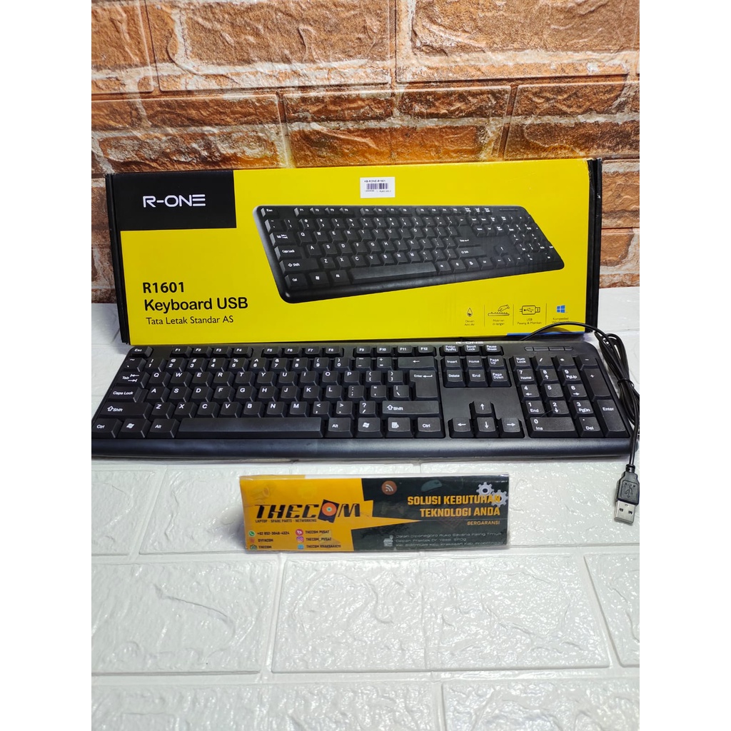 Jual Keyboard USB R-ONE R1601 Original - Hitam | Shopee Indonesia