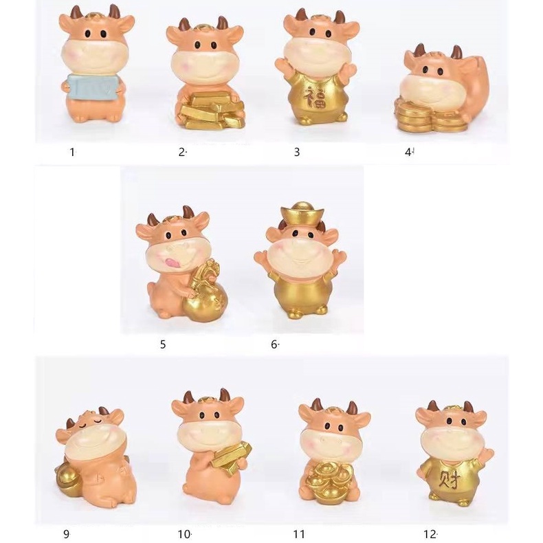 Jual Cake Toper Miniatur Topper Hiasan Kue Ulang Tahun Ultah Sapi Hoki ...
