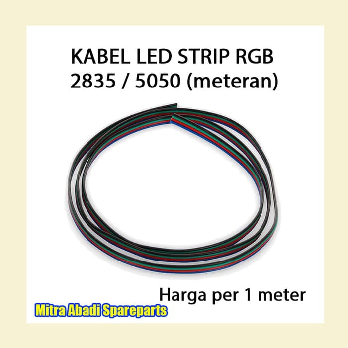 Jual Jual Kabel LED Strip RGB Sambung Extension 4 Wire Cable per meter ...