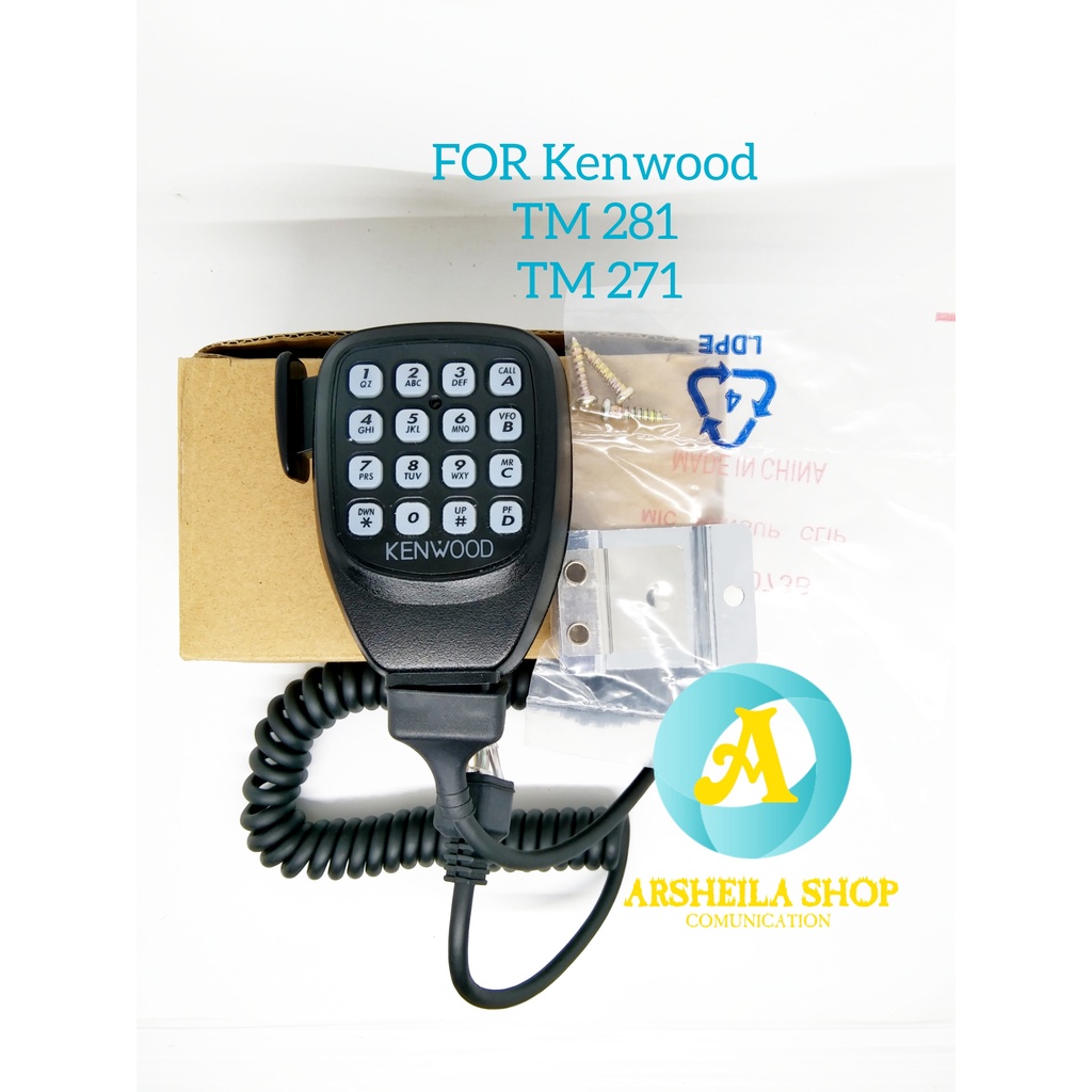 Microfono 8 Pin Compatibile Kenwood KMC-32 Con Tastierino DTMF Per TM-271A, TM-281A, TM-D710A.