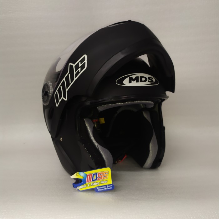 Jual Helm MDS Pro Rider Modular Solid Black Matt | Flip up | Double ...