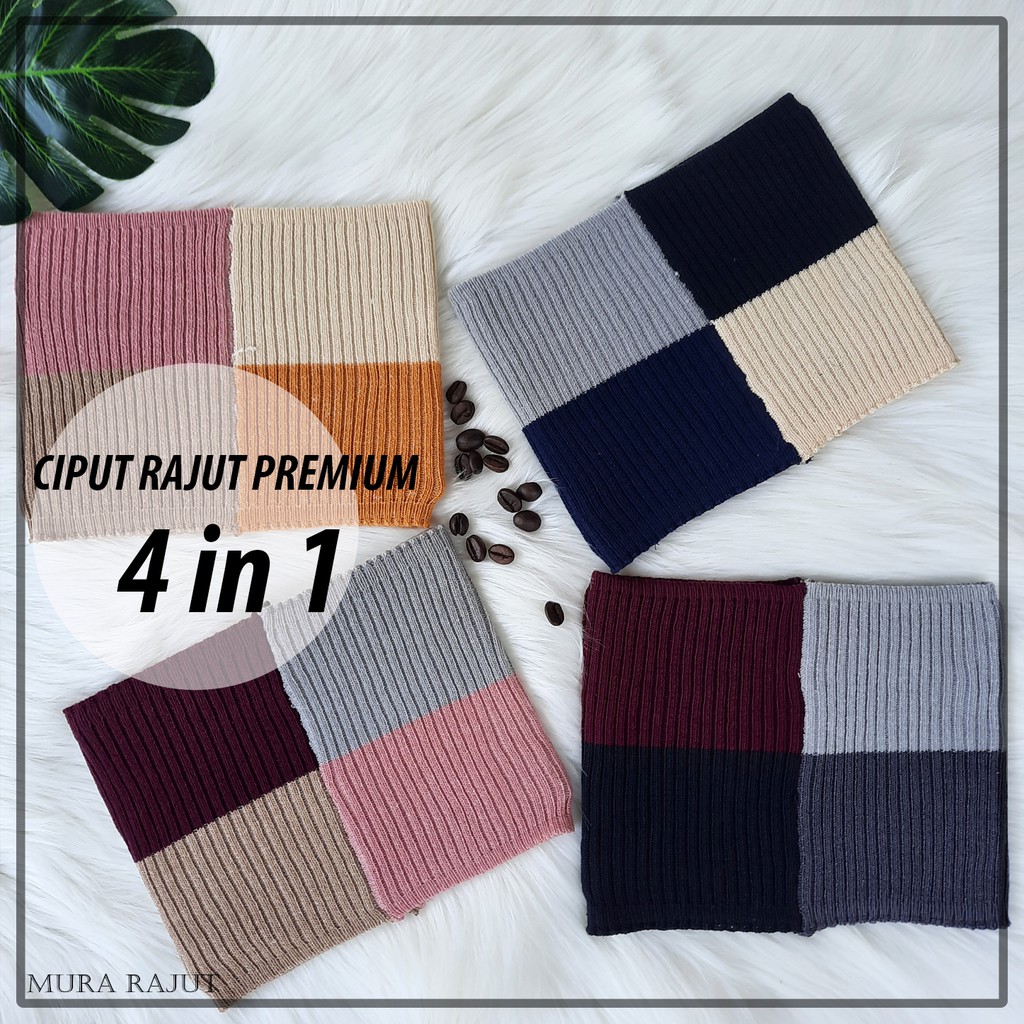 Jual Ciput rajut 4 warna premium 4 in 1/BANDANA RAJUT PREMIUM | Shopee ...