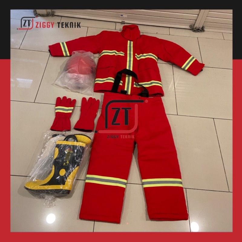 Jual Baju Pemadam Set Baju Tahan Panas Fireman Outfit Shopee Indonesia